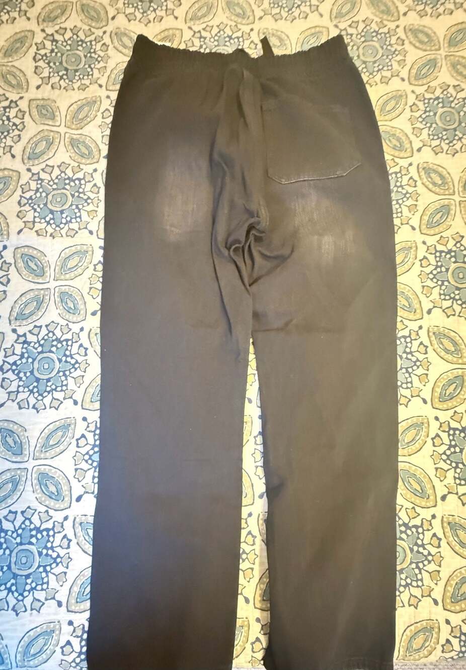 Watson Distressed Geometric Stitched Drawstring Pants Size 34 - Picture 2 of 3